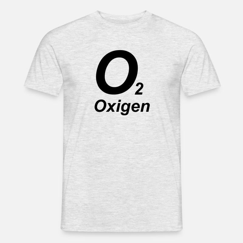 O2 - Sauerstoff - Tec Tauchen - Männer T-Shirt - Grau meliert
