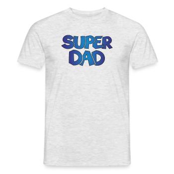Super Dad Papa Vater Geschenk Geburtstag - Männer T-Shirt - Grau meliert - Vorne - AI Model Male 178 dark (178cm)