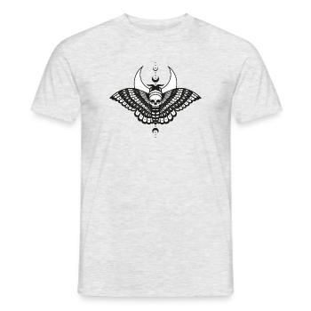 Moth with Moon Moth Skull - Men's T-Shirt - heather grey - Front - AI Model Male 178 dark (178cm)