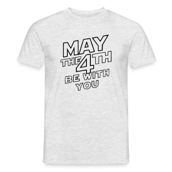 May the fourth be with you - Men's T-Shirt - heather grey - Front - AI Model Male 178 dark (178cm)