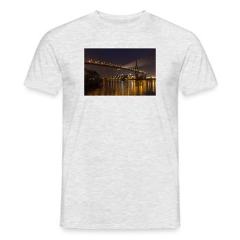 Koehlbrandbruecke Elbe Hamburg - Men's T-Shirt - heather grey - Front - AI Model Male 178 dark (178cm)