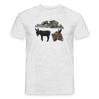 Âne - T-shirt homme - gris chiné - Devant - AI Model Male 178 dark (178cm)