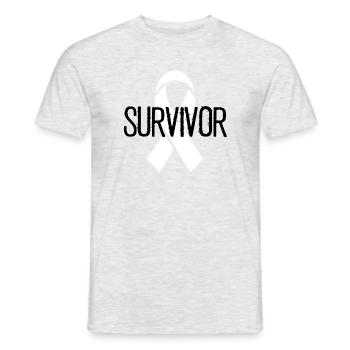 Rugged Ribbon Awareness - Men's T-Shirt - heather grey - Front - AI Model Male 178 dark (178cm)