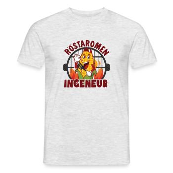 Röstaromen Ingenieur - Männer T-Shirt - Grau meliert - Vorne - AI Model Male 178 dark (178cm)