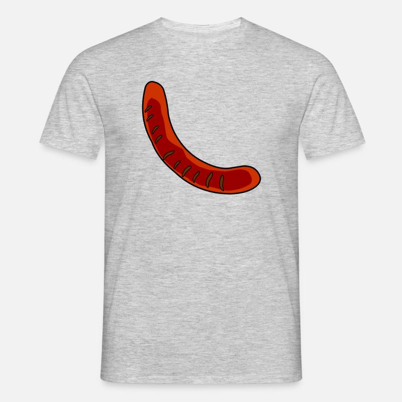 Wurst oder Bratwurst - Männer T-Shirt - Grau meliert