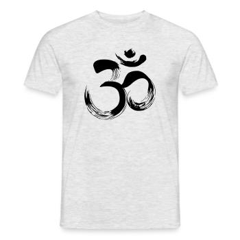 Yoga OM sanskrit - Men's T-Shirt - heather grey - Front - AI Model Male 178 dark (178cm)