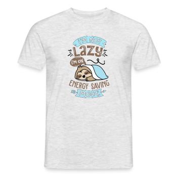 I'm not lazy in power saving mode - Men's T-Shirt - heather grey - Front - AI Model Male 178 dark (178cm)