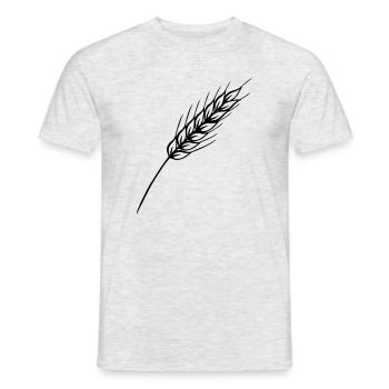 Fine grain stalk - Men's T-Shirt - heather grey - Front - AI Model Male 178 dark (178cm)