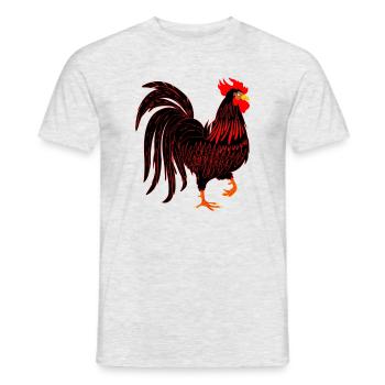 Coq Coq Coq Noir - T-shirt homme - gris chiné - Devant - AI Model Male 178 dark (178cm)