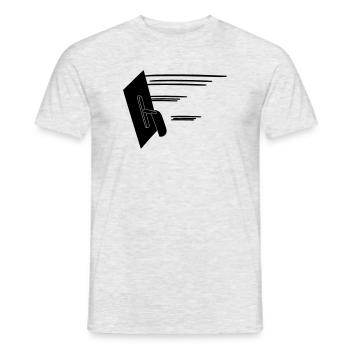 Logo Stucadoortroffel pour porte en stuc en action - T-shirt homme - gris chiné - Devant - AI Model Male 178 dark (178cm)