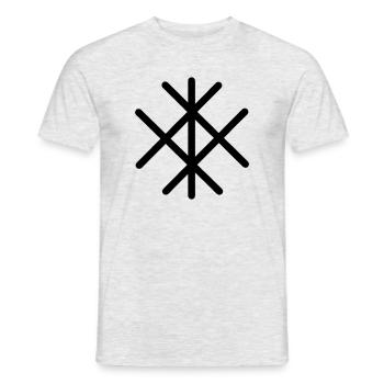 Love man for man in viking runes - Men's T-Shirt - heather grey - Front - AI Model Male 178 dark (178cm)