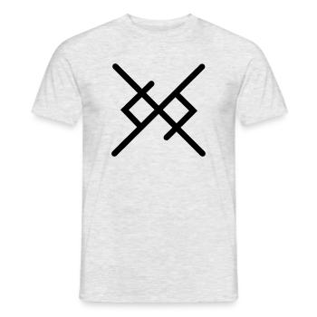 L’amour éternel dans les runes vikings - T-shirt homme - gris chiné - Devant - AI Model Male 178 dark (178cm)