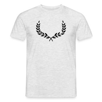 wreath laurel wreath - Men's T-Shirt - heather grey - Front - AI Model Male 178 dark (178cm)