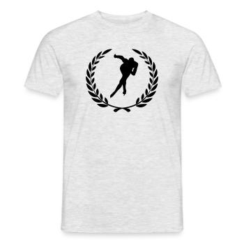 Sport prize laurel wreath laurel wreath skating - Men's T-Shirt - heather grey - Front - AI Model Male 178 dark (178cm)