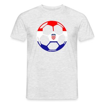 ballCROATIA - Männer T-Shirt - Grau meliert - Vorne - AI Model Male 178 dark (178cm)