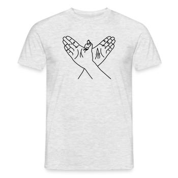 Hand gesture freedom - Men's T-Shirt - heather grey - Front - AI Model Male 178 dark (178cm)