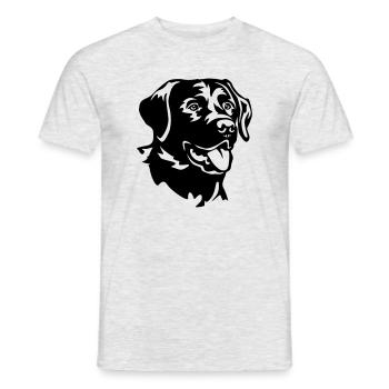 Labrador Head - Men's T-Shirt - heather grey - Front - AI Model Male 178 dark (178cm)