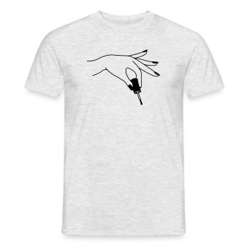 Nail Polish pedicure logo 2 - Men's T-Shirt - heather grey - Front - AI Model Male 178 dark (178cm)
