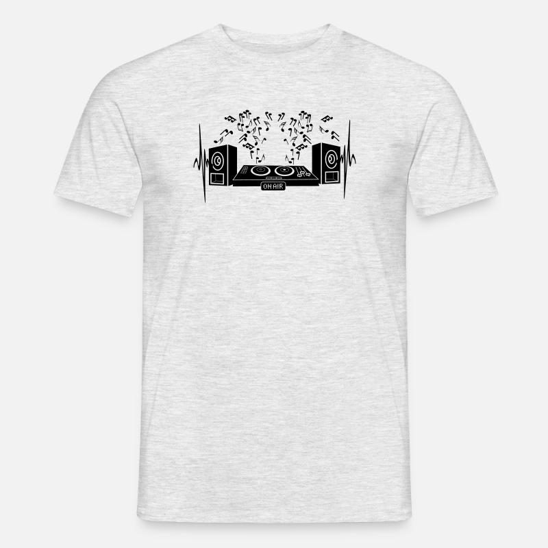 Diskothek-Drehscheibe - Männer T-Shirt - Grau meliert