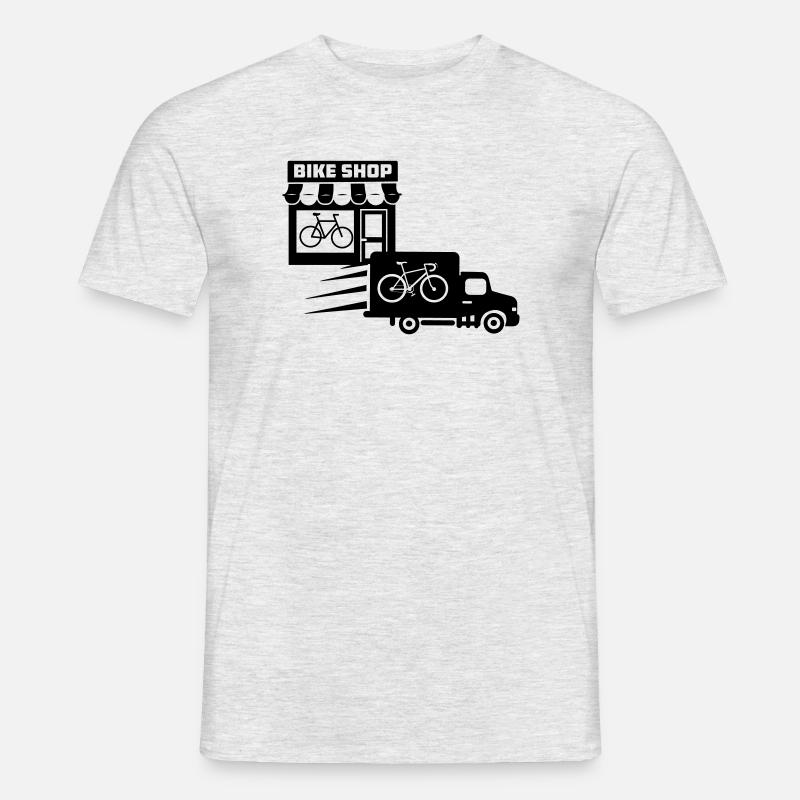 Fahrradgeschäft mit Lieferservice - Männer T-Shirt - Grau meliert