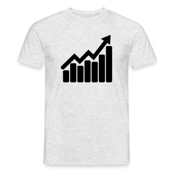 Chart stocks for office - Men's T-Shirt - heather grey - Front - AI Model Male 178 dark (178cm)