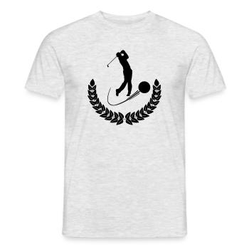 Couronne de laurier de golf - T-shirt homme - gris chiné - Devant - AI Model Male 178 dark (178cm)