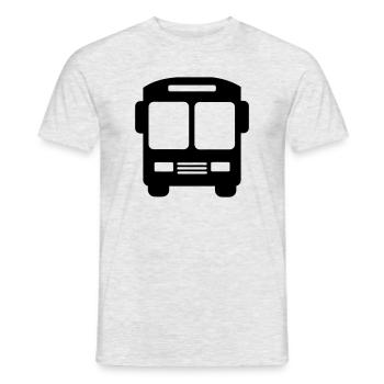 Bus-Logo - Männer T-Shirt - Grau meliert - Vorne - AI Model Male 178 dark (178cm)