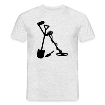 Metalldetektor - Männer T-Shirt - Grau meliert - Vorne - AI Model Male 178 dark (178cm)