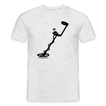 Metalldetektor - Männer T-Shirt - Grau meliert - Vorne - AI Model Male 178 dark (178cm)