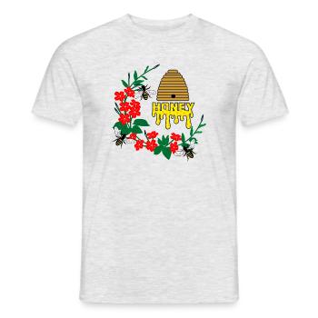 Imker 043 - Männer T-Shirt - Grau meliert - Vorne - AI Model Male 178 dark (178cm)