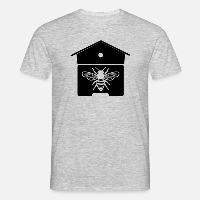 Bienenhaus oder Bienennest - Männer T-Shirt - Grau meliert