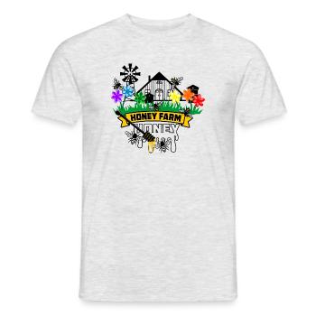 Ferme de miel - T-shirt homme - gris chiné - Devant - AI Model Male 178 dark (178cm)