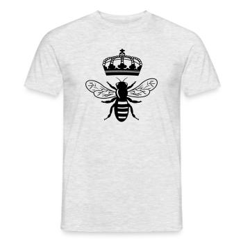 Bienenkönigin mit Krone - Männer T-Shirt - Grau meliert - Vorne - AI Model Male 178 dark (178cm)