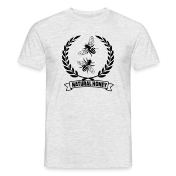 Bienen im Lorbeerkranz - Männer T-Shirt - Grau meliert - Vorne - AI Model Male 178 dark (178cm)