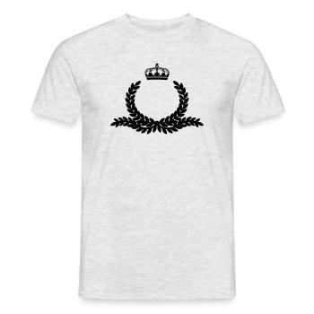 Verzierter Lorbeerkranz mit Krone - Männer T-Shirt - Grau meliert - Vorne - AI Model Male 178 dark (178cm)