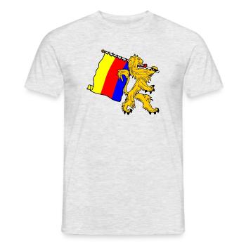 Lion with flag North holland province flag - Men's T-Shirt - heather grey - Front - AI Model Male 178 dark (178cm)