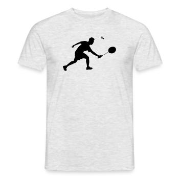 badminton shade - Men's T-Shirt - heather grey - Front - AI Model Male 178 dark (178cm)