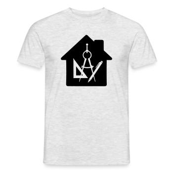 Logo maison d’architecte dessin 2 - T-shirt homme - gris chiné - Devant - AI Model Male 178 dark (178cm)