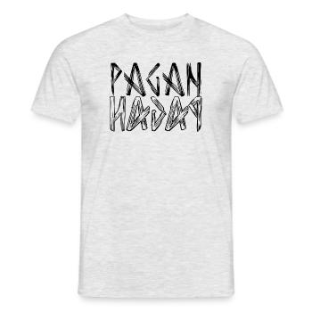 Pagan lettering logo - Men's T-Shirt - heather grey - Front - AI Model Male 178 dark (178cm)