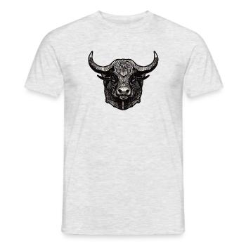 Bull's head - Men's T-Shirt - heather grey - Front - AI Model Male 178 dark (178cm)