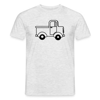Cheerful truck transparent, toy car - Men's T-Shirt - heather grey - Front - AI Model Male 178 dark (178cm)