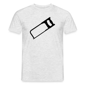 Outils de scie à métaux - T-shirt homme - gris chiné - Devant - AI Model Male 178 dark (178cm)