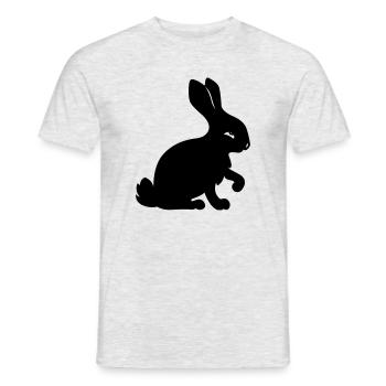 Image d’ombre de lapin année du lapin - T-shirt homme - gris chiné - Devant - AI Model Male 178 dark (178cm)