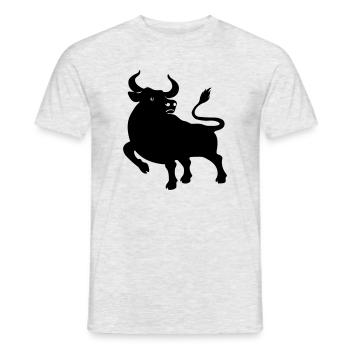 Os Schattenfigur - Männer T-Shirt - Grau meliert - Vorne - AI Model Male 178 dark (178cm)