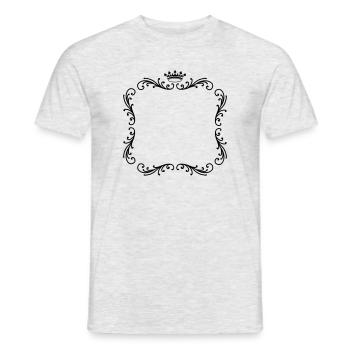 Cadre avec couronne cadre décoratif - T-shirt homme - gris chiné - Devant - AI Model Male 178 dark (178cm)