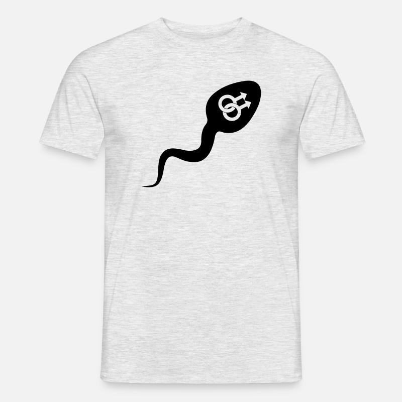 Sperma Sperma homosexuell - Männer T-Shirt - Grau meliert