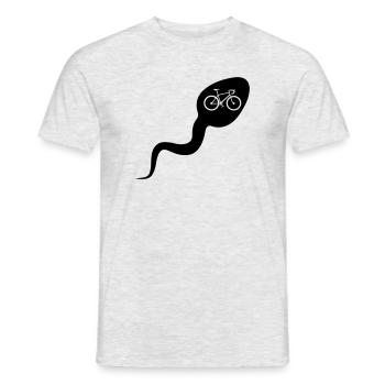Sperma Sperma Fahrrad - Männer T-Shirt - Grau meliert - Vorne - AI Model Male 178 dark (178cm)