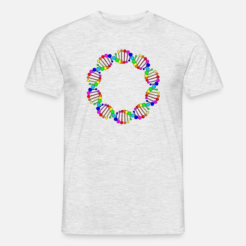 DNA Regenbogen-DNA - Männer T-Shirt - Grau meliert
