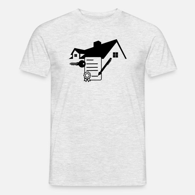 Hausvertrag unterzeichnen 1 - Männer T-Shirt - Grau meliert