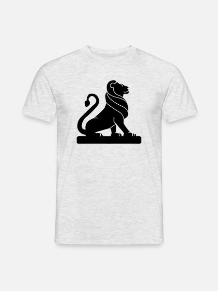 Lion heraldry shadow figure - Men's T-Shirt - heather grey